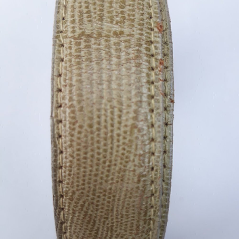 Cipriani Tan Lizard Grain Leather Belt Sz L